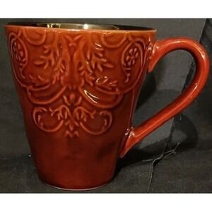 Brown Embossed Coffee Cup Mug - Echo Point Collection - Ceramic